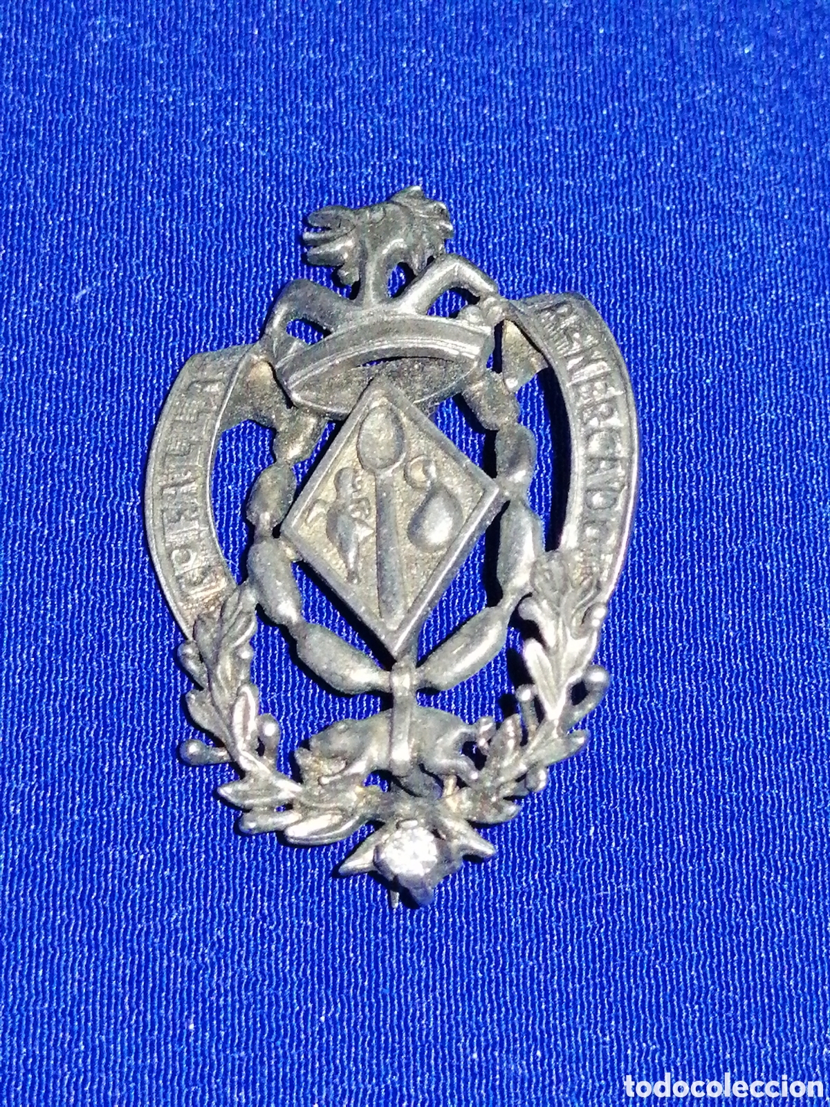 Sammlung von Pins: FALLA MERCADO CENTRAL N&Uacute;MERO DE COMISION 1 INSIGNIA DE PLATA ANTIGUA DE ALFILER