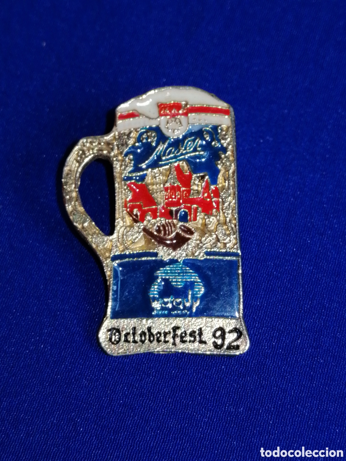 Collection pins: DISCOTECA WOODY CERVEZA AGUILA MASTER OKTORBERFEST 1992 MOVIDA VALENCIANA PIN