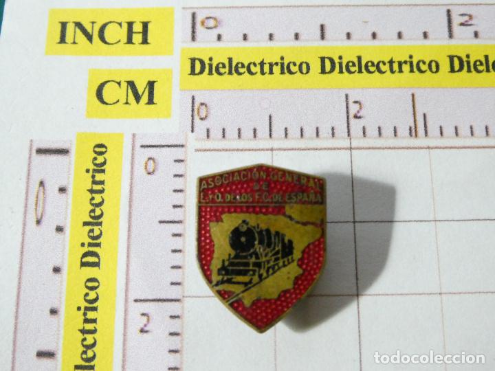 Pins de colecci&oacute;n: BROCHE INSIGNIA OJAL ASOCIACI&Oacute;N GENERAL EMPLEADOS OBREROS FERROCARRILES ESPA&Ntilde;A. TRENES RENFE. EGA&Ntilde;A