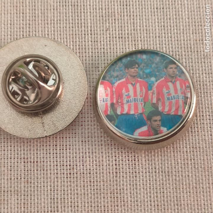 Pins de cole&ccedil;&atilde;o: pin redondo metal - f&uacute;tbol equipo club Atl&eacute;tico de Madrid JUGADOR