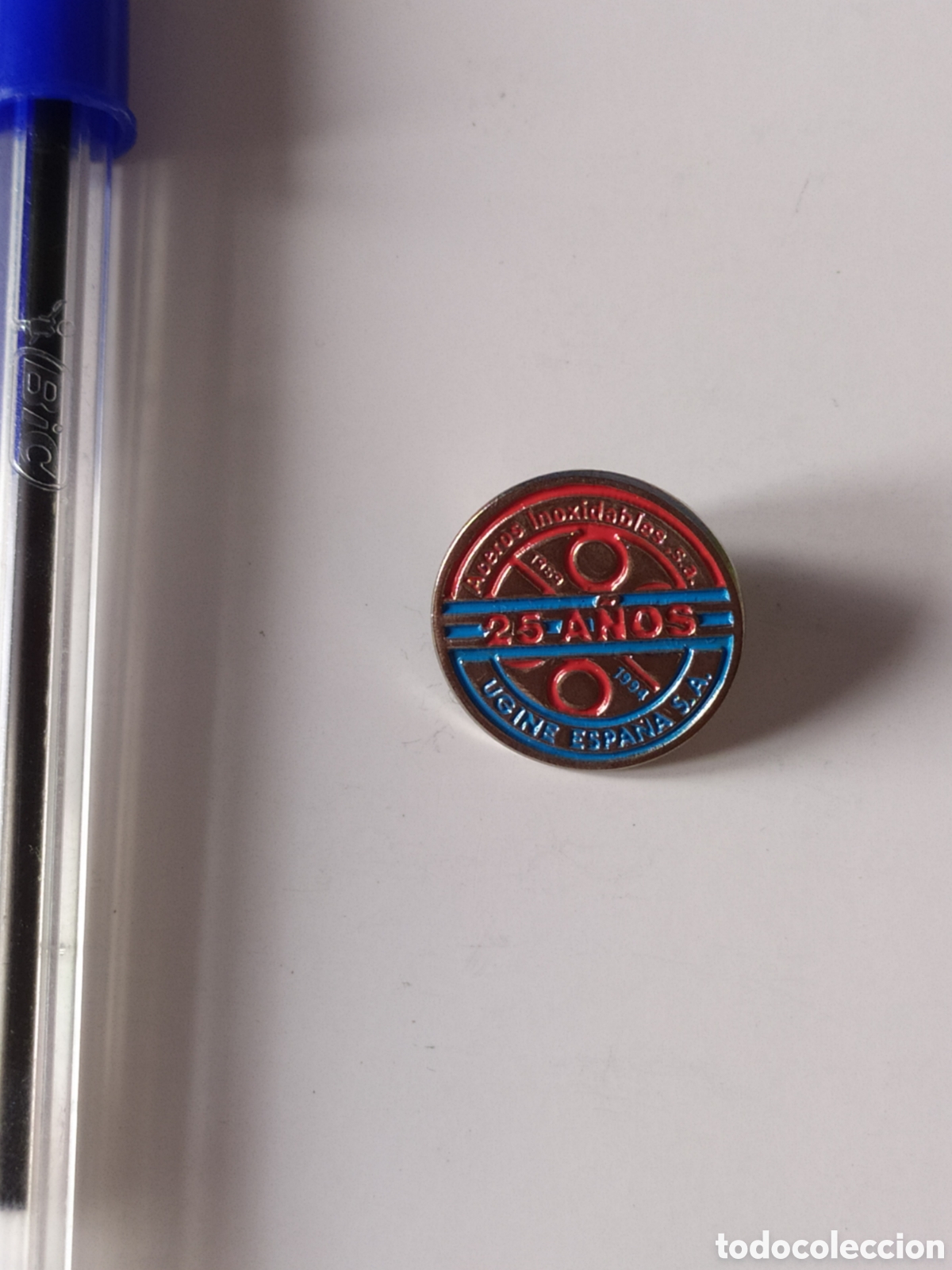 Pins de colecci&oacute;n: Ugine Espa&ntilde;a aceros inoxidables 25 a&ntilde;os pin