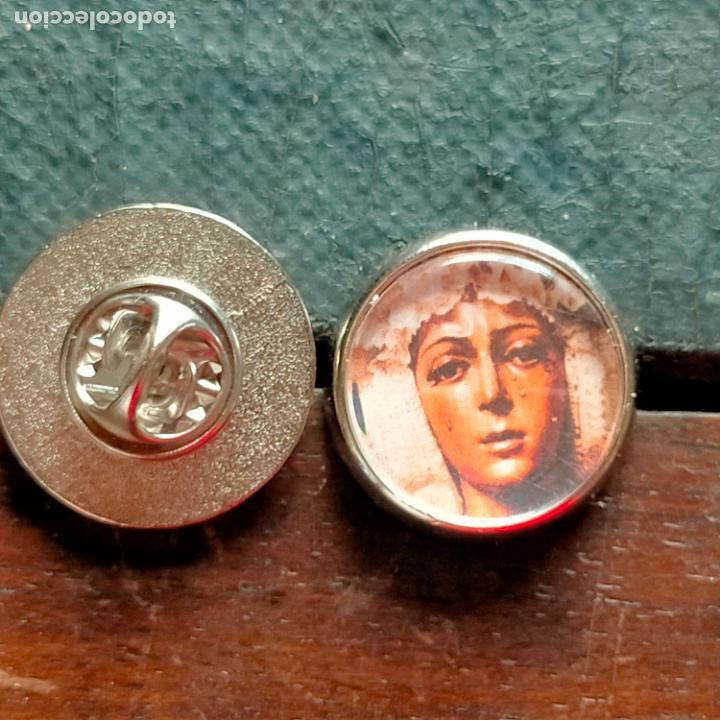 Pins de colecci&oacute;n: pin redondo metal - semana santa sevilla cristo o virgen , cofradia hermandad . para solapa