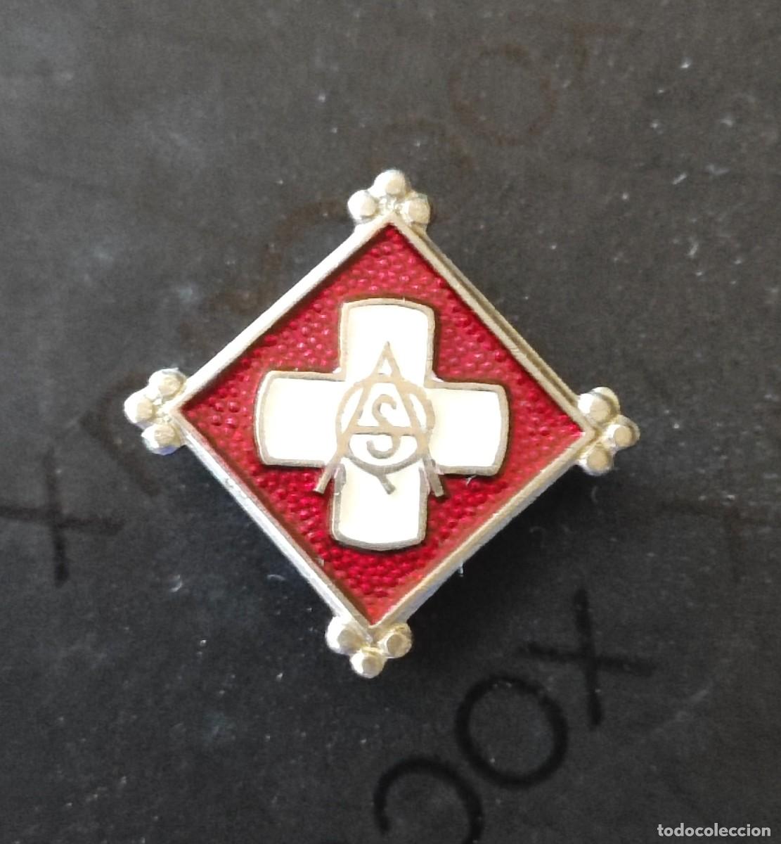 Pins e Spille di collezione: PIN ANTIGUA INSIGNIA OJAL SOLAPA - A Q S - METAL ESMALTADO - SIN MAS DATOS -LA RECONOCE ? NUEVA