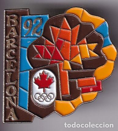 Pins de cole&ccedil;&atilde;o: PIN DEL COMITE OLIMPICO DE CANADA PARA LAS OLIMPIADAS DE BARCELONA 92 - LOGO