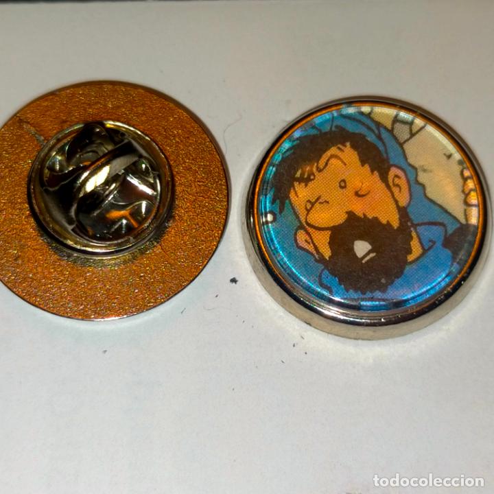 Pins de colecci&oacute;n: PIN REDONDO METAL - las aventuras de tintin , milu y el Capit&aacute;n Haddock