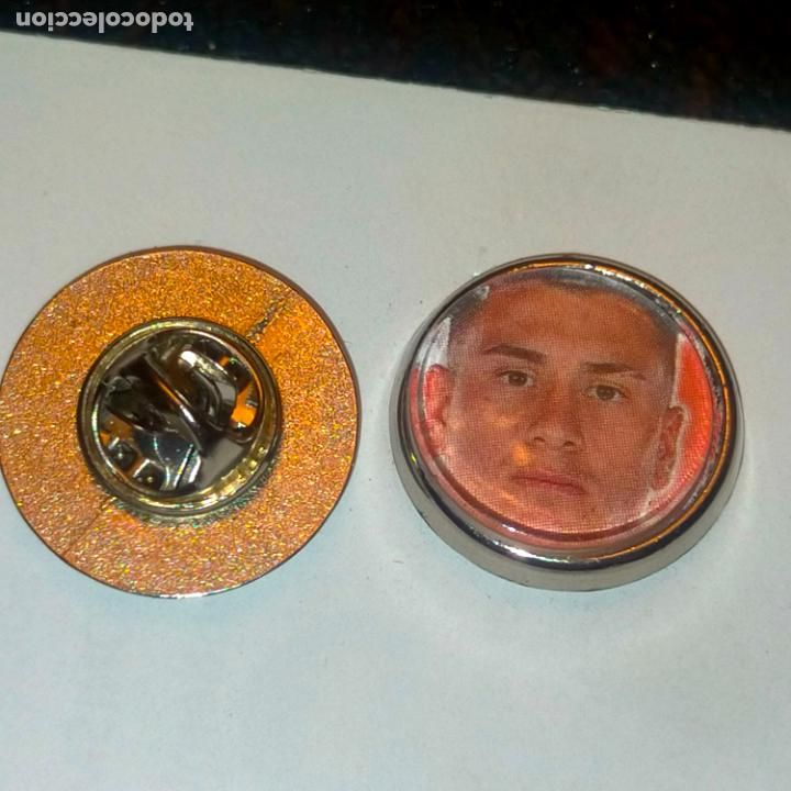 Collection pins: pin redondo metal - f&uacute;tbol equipo club Atl&eacute;tico de Madrid JUGADOR