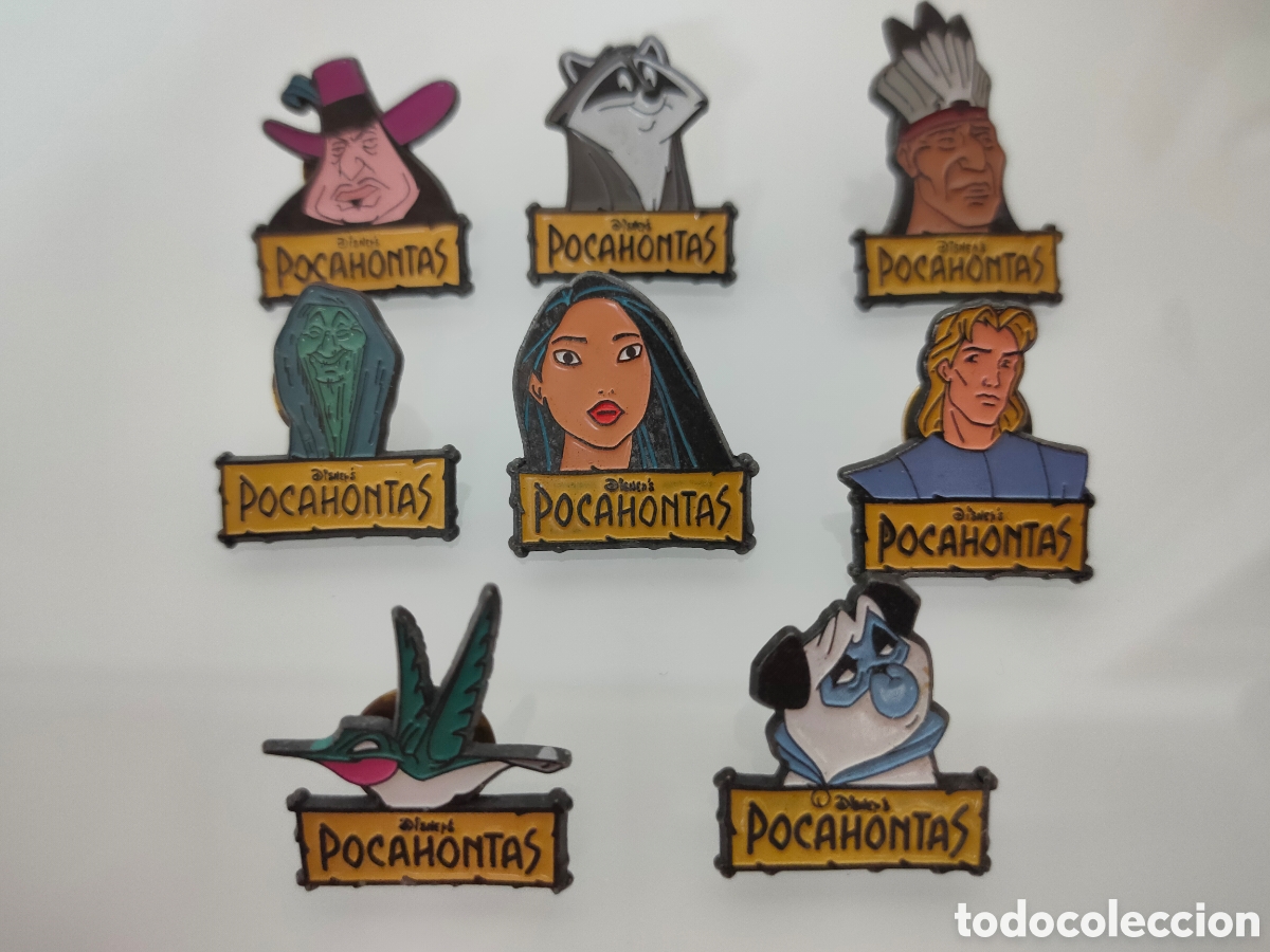 Pins de colecci&oacute;n: 8X PINS POCAHONTAS DISNEY SERIE COMPLETA
