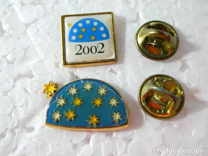 Pins de colecci&oacute;n: 2 PINS POL&Iacute;TICO SINDICAL REIVINDICATIVO. SALAMANCA 2002 CIUDAD EUROPEA CULTURA