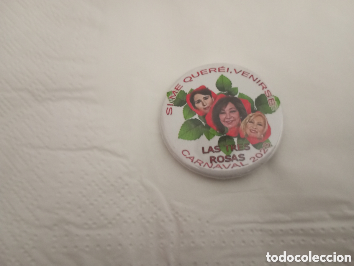 Pins de colecci&oacute;n: Carnaval de C&aacute;diz chapa trio las tres rosas 2023