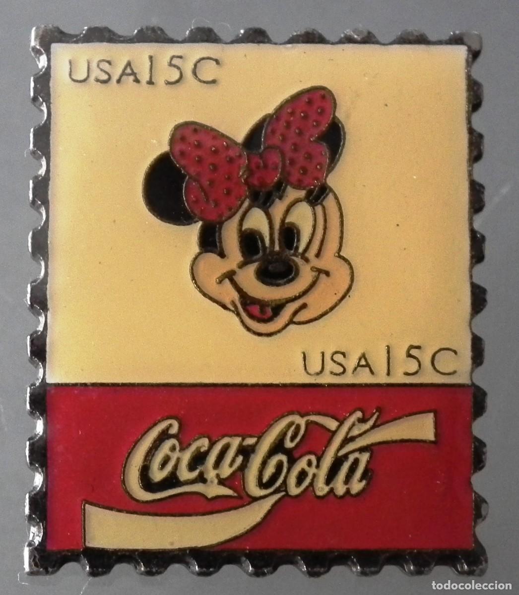 Pins de colecci&oacute;n: PIN DE COCA COLA SELLO USA 15 C MINNIE MOUSE - NOVIA RAT&Oacute;N MICKEY - WALT DISNEY.