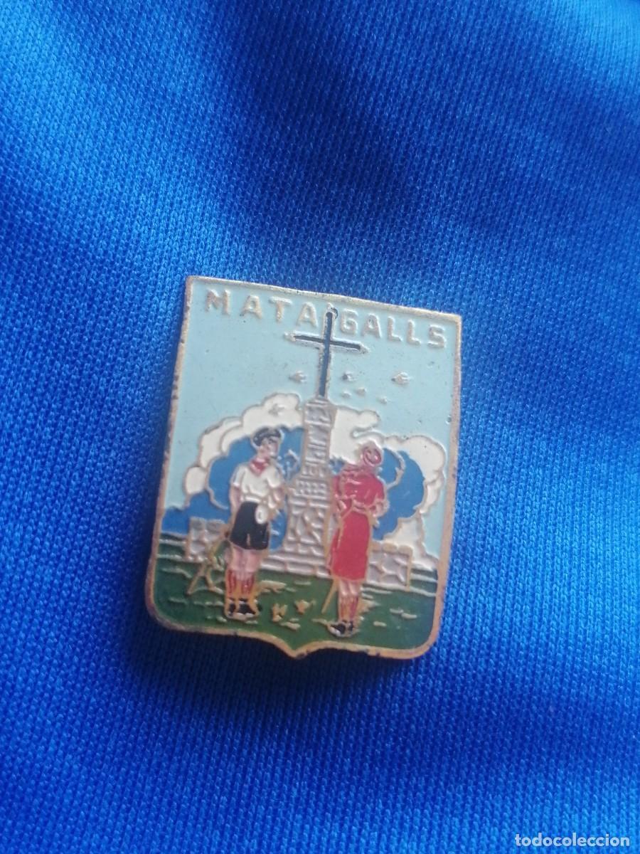 Pins de colecci&oacute;n: Pin pico monta&ntilde;a de Catalu&ntilde;a matagalls pintipo insignia antigua tipo imperdible
