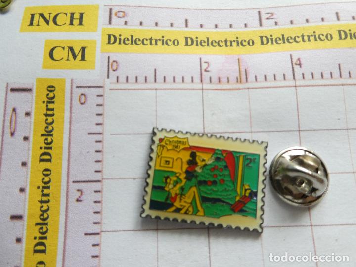 Pins e Spille di collezione: PIN DE DIBUJOS ANIMADOS. DISNEY SELLO FILATELIA PLUTO NAVIDADES 1981