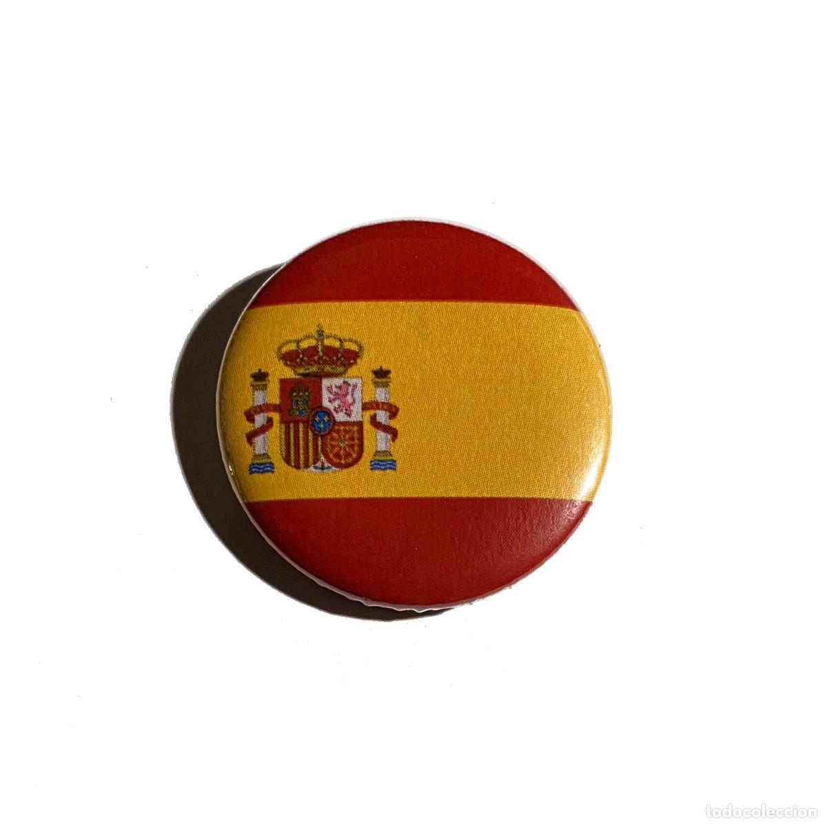 Pins de colecci&oacute;n: BANDERA ESPA&Ntilde;A - CHAPA 31MM (CON IMPERDIBLE)