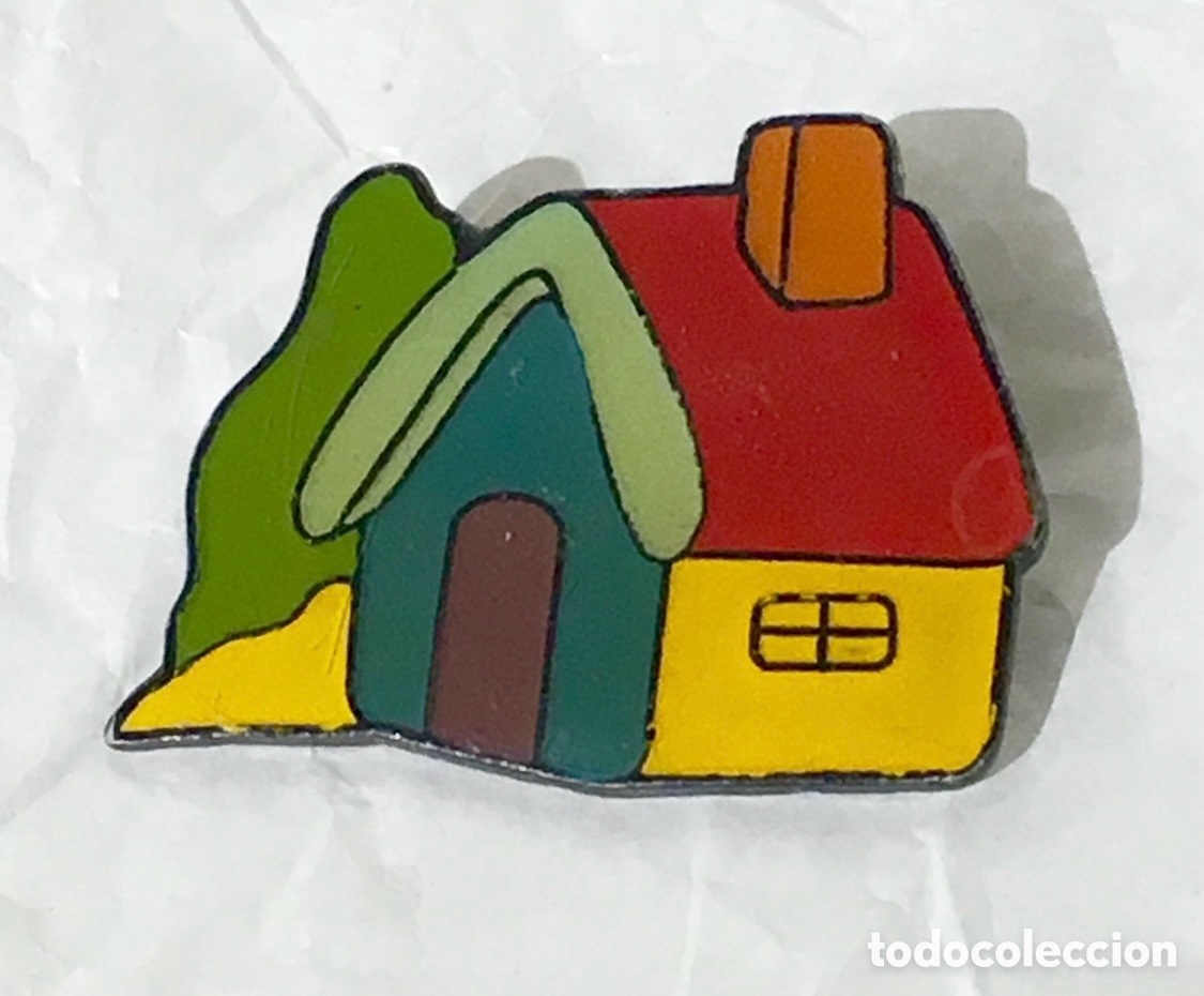 Pins de colecci&oacute;n: Pin. Casa colorida. Metal y esmalte.