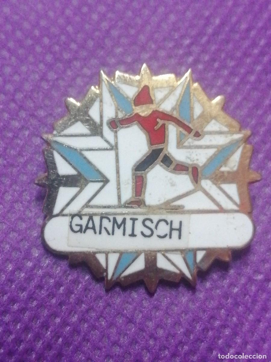Pins de colecci&oacute;n: Pin tipo insignia deportes de invierno esqu&iacute; estaci&oacute;n de esqu&iacute; Garmisch