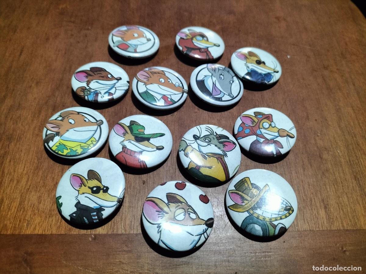Pins de colecci&oacute;n: GERONIMO STILTON. 13 CHAPA. PIN. 31 MM. MET&Aacute;LICA POR DETR&Aacute;S. SIN USO. DIFICIL