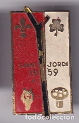 Pins de colecci&oacute;n: ANTIGUA INSIGNIA IMPERDIBLE ESQUI SANT JORDI DEL A&Ntilde;O 1959 - 3,1cm x 1,7cm