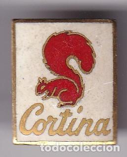 Pins de colecci&oacute;n: ANTIGUA INSIGNIA IMPERDIBLE ESMALTADA DE ESQUI EN CORTINA (ITALIA) - 2,1cm x 1,8cm