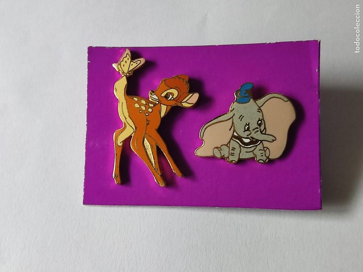 Pins de colecci&oacute;n: LOTE 2 PINS DISNEY- DUMBO Y BAMBI