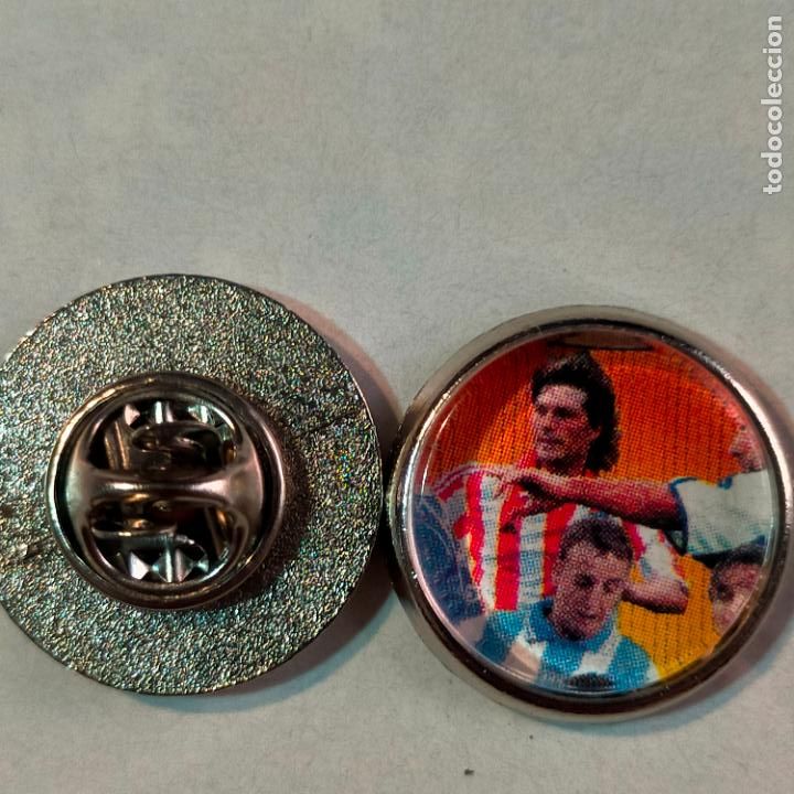 Pin's de collection: pin redondo metal - f&uacute;tbol equipo club Atl&eacute;tico de Madrid JUGADOR