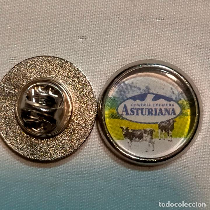 Collection pins: PIN REDONDO METAL - publicidad l&aacute;cteos leche asturiana