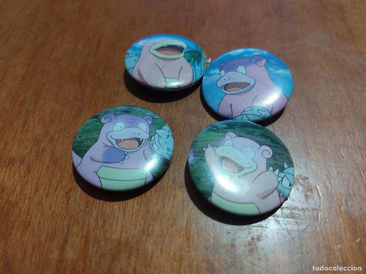 Pins de colecci&oacute;n: ASH Y GOH. POKEMON. 4 CHAPA. PIN. 31 MM. MET&Aacute;LICA POR DETR&Aacute;S. SIN USO. DIFICIL