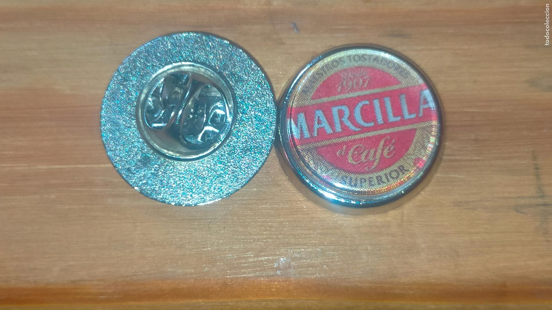 Pin's de collection: PIN REDONDO METAL - caf&eacute; marcilla
