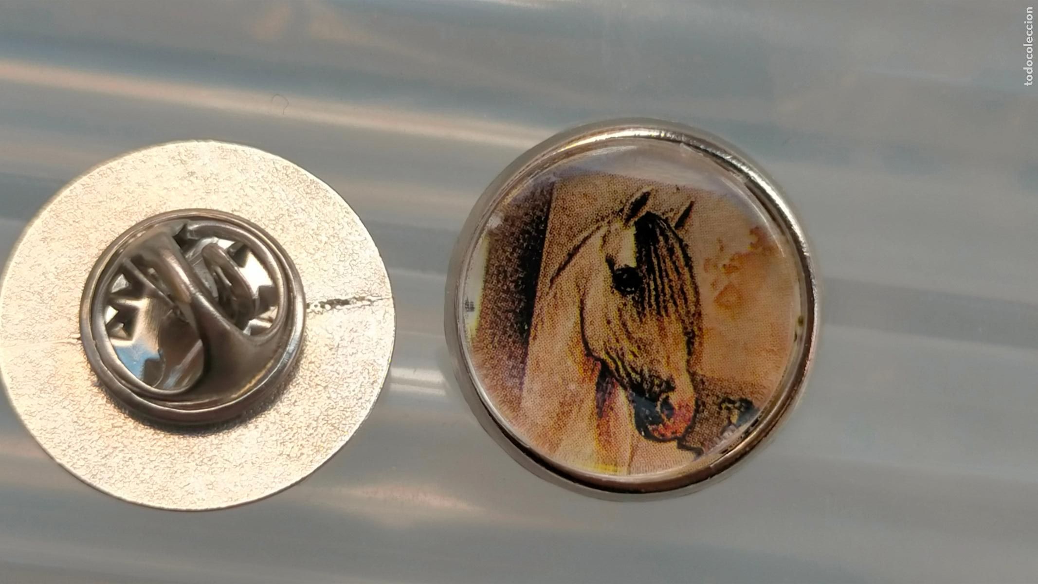 Pin's de collection: PIN REDONDO METAL - EQUITACION CABALLOS