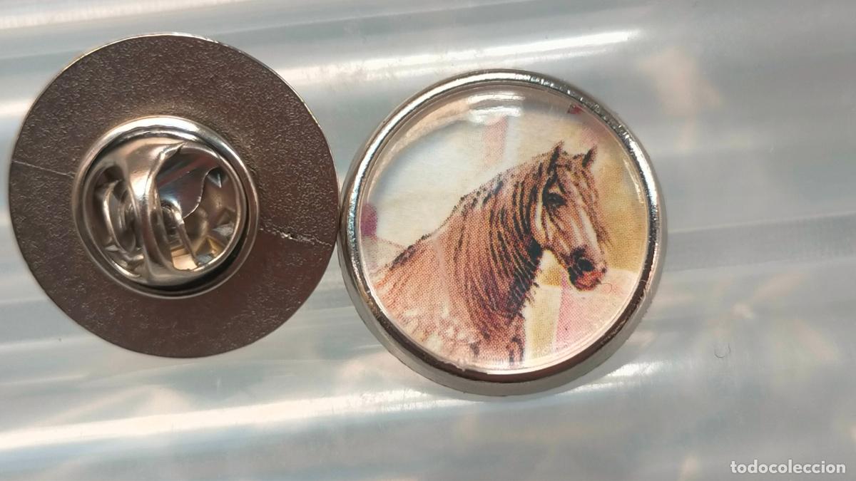 Pin's de collection: PIN REDONDO METAL - EQUITACION CABALLOS