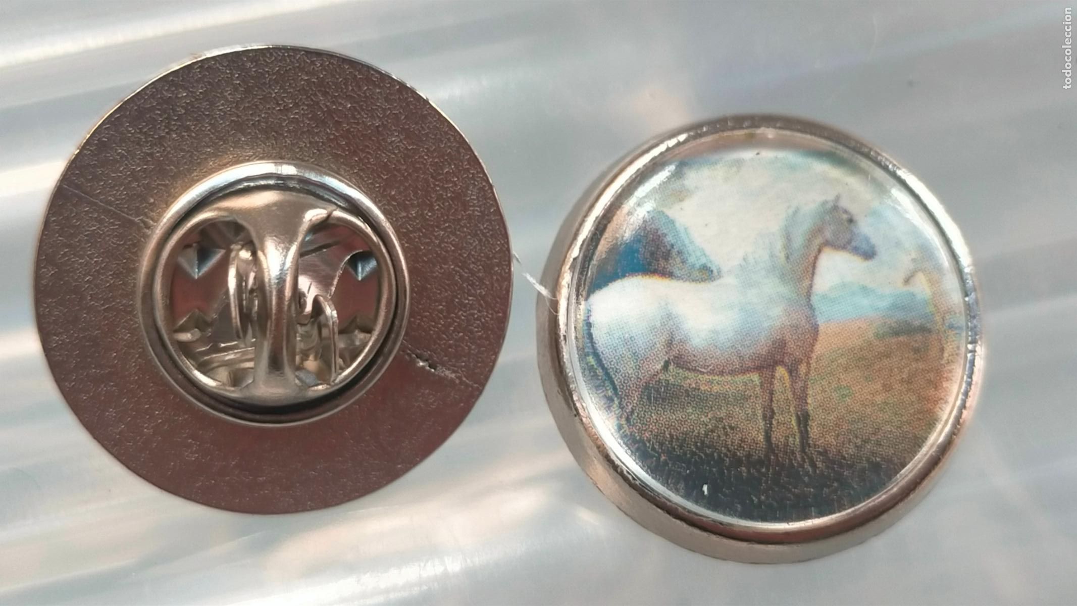 Pin's de collection: PIN REDONDO METAL - EQUITACION CABALLOS