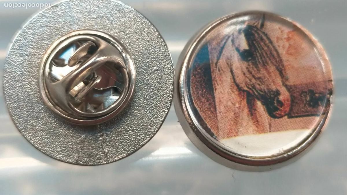 Pin's de collection: PIN REDONDO METAL - EQUITACION CABALLOS