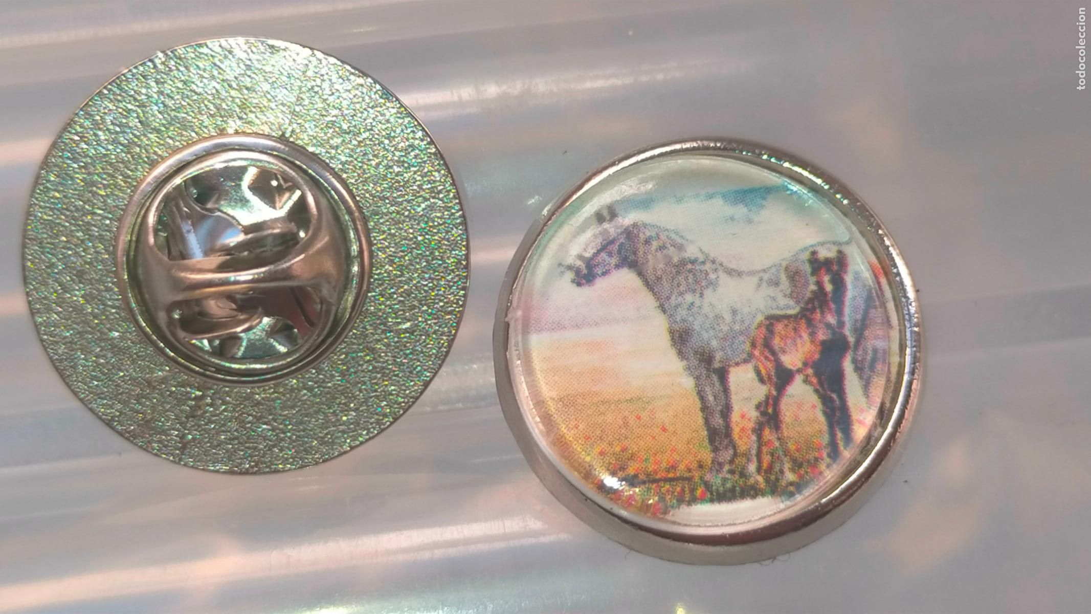 Pin's de collection: PIN REDONDO METAL - EQUITACION CABALLOS