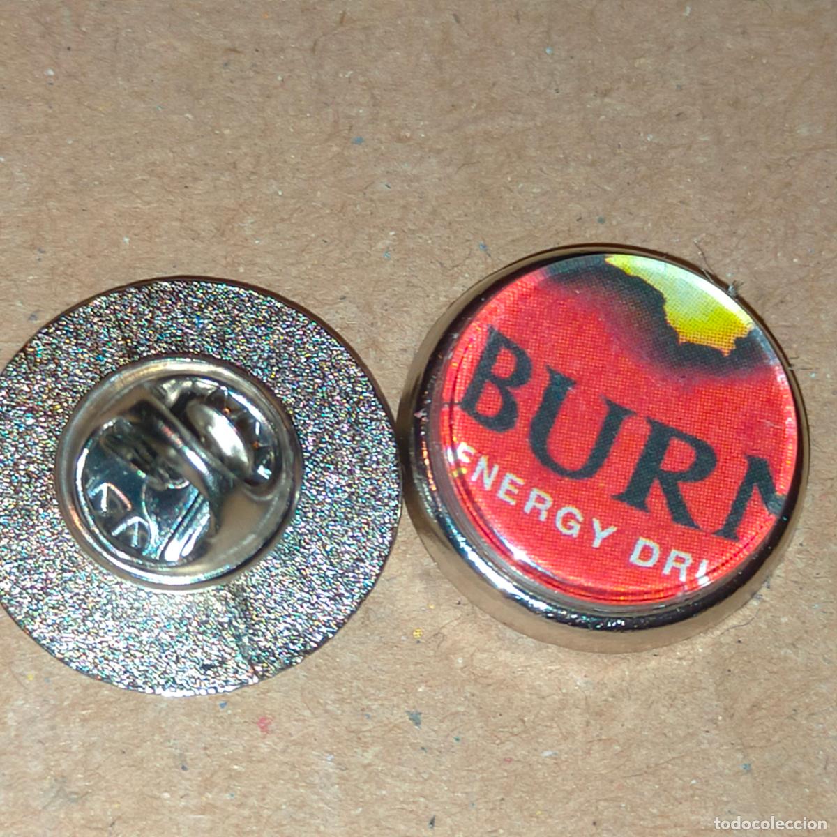 Collection pins: PIN REDONDO METAL - bebida energetica burn