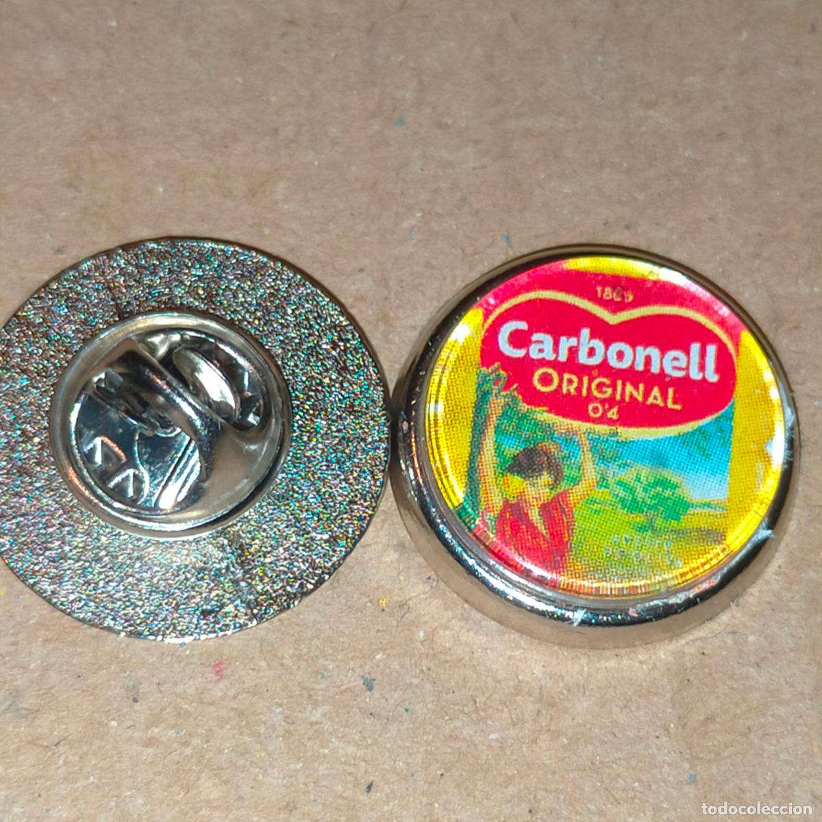 Pin's de collection: PIN REDONDO METAL - aceite de oliva carbonell