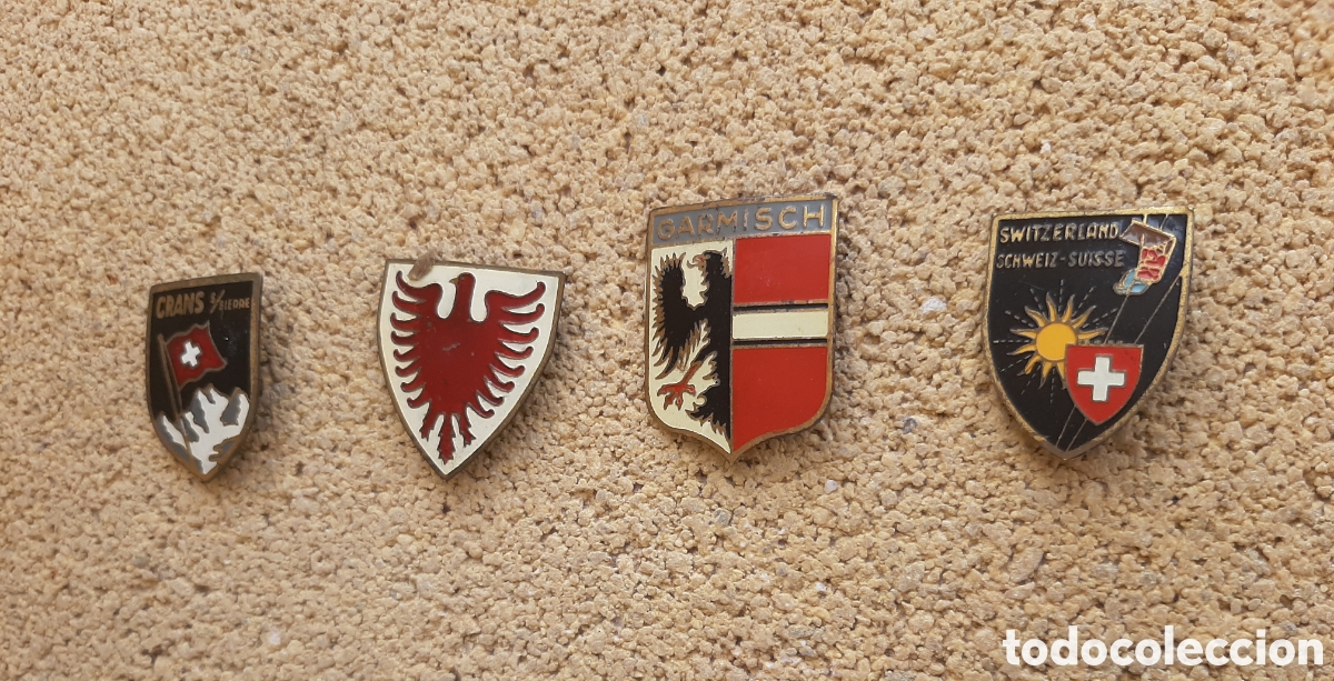 Collection pins: PIN INSIGNIAS ALFILER ESMALTADAS LOTE DE 4 PIEZAS. ref J