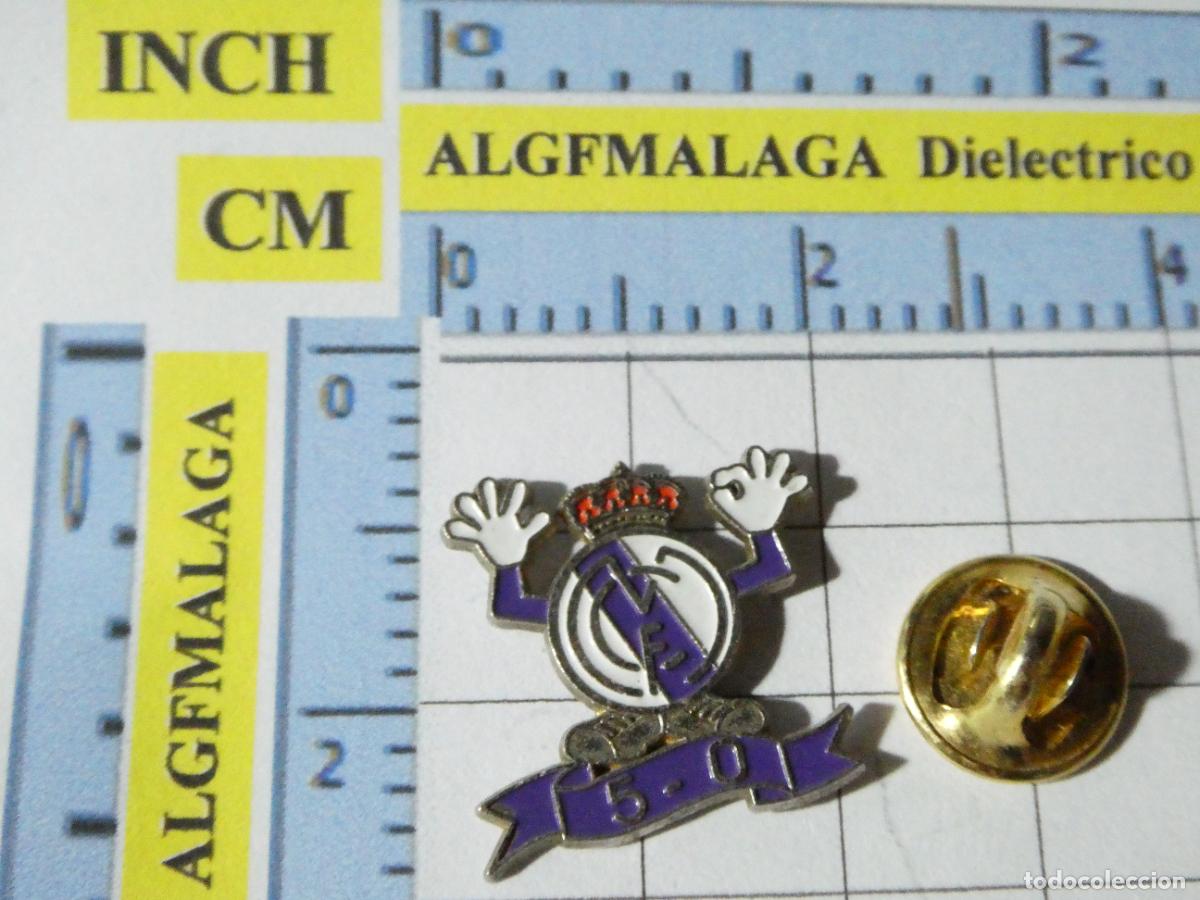 Pin's de collection: PIN DE DEPORTES. F&Uacute;TBOL. REAL MADRID CF. 5-0