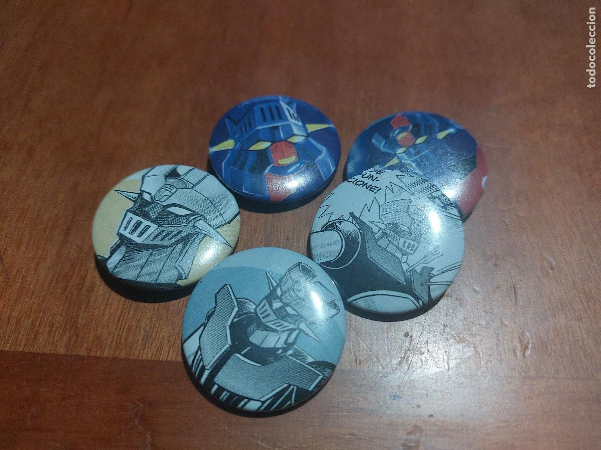 Pins de colecci&oacute;n: MAZINGER Z. 5 CHAPA. PIN. SIN USO. 0,31 MM. DETR&Aacute;S MET&Aacute;LICA. COMO NUEVA