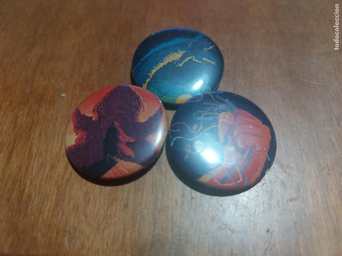 Pins de colecci&oacute;n: DUNE. PORTADAS COLECCI&Oacute;N LIBROS. 3 CHAPA. PIN. SIN USO. 0,31 MM. DETR&Aacute;S MET&Aacute;LICA. COMO NUEVA