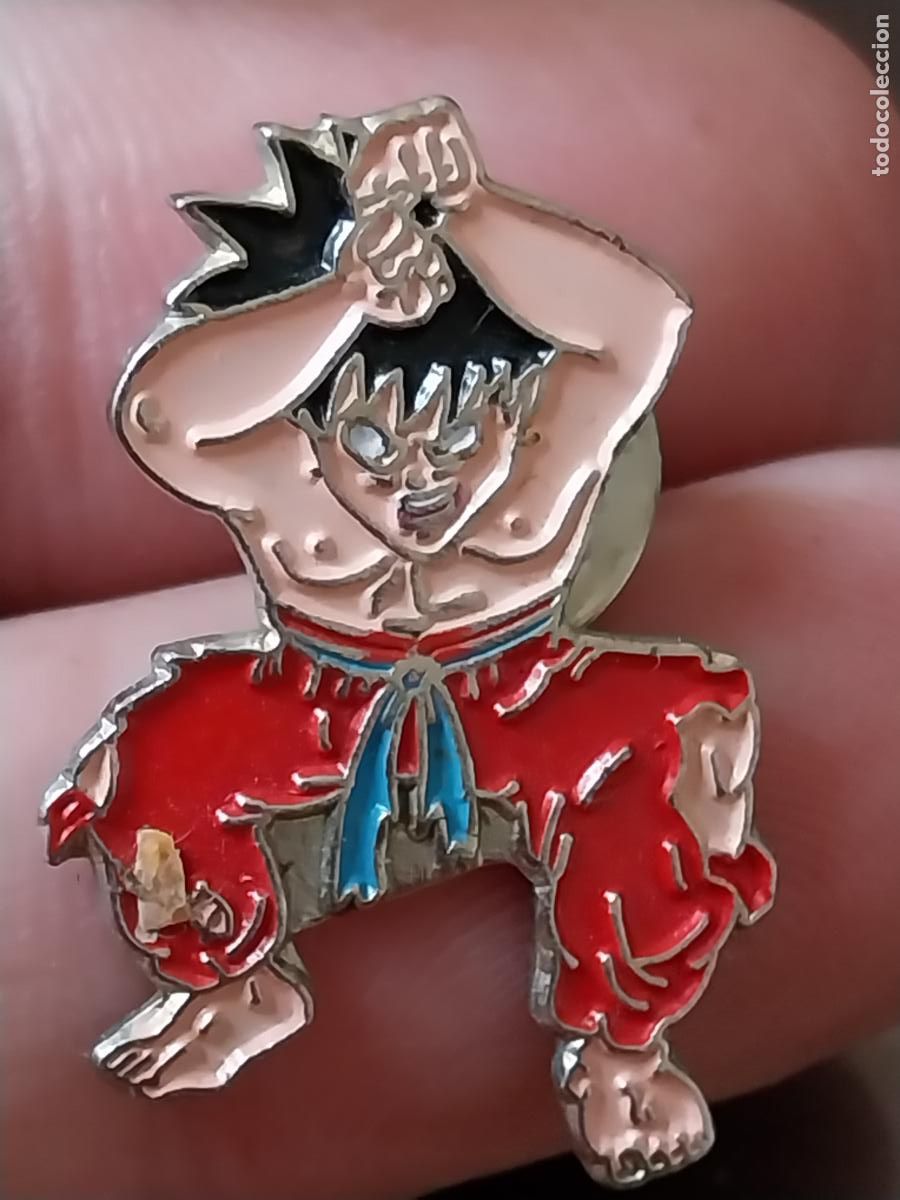 Pins de colecci&oacute;n: DRAGON BALL Z SON GOKU PIN METAL CROMADO 2,5CM ALTO PINTURA LACADA ANIME TORIYAMA