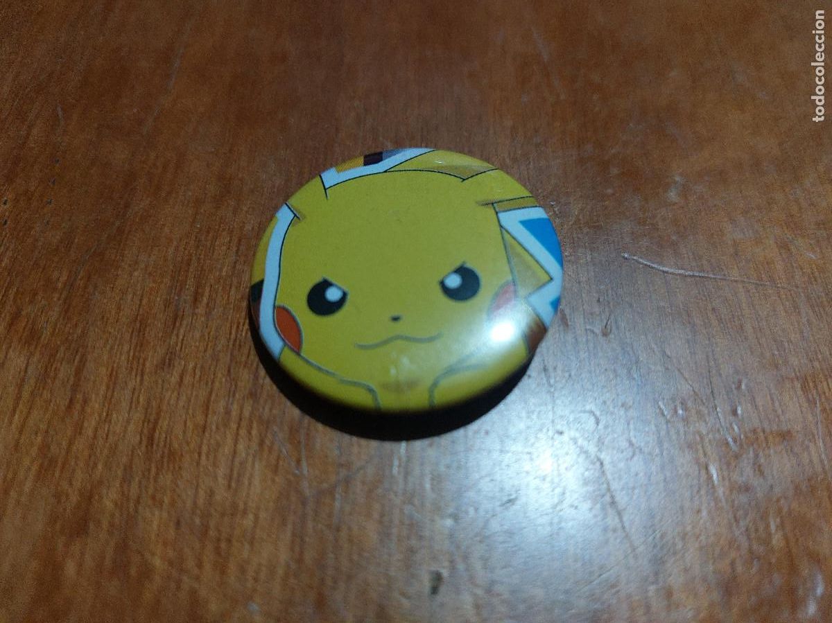 Pins de colecci&oacute;n: PIKACHU. POKEMON CHAPA. PIN. 31 MM. MET&Aacute;LICA POR DETR&Aacute;S. SIN USO. DIFICIL