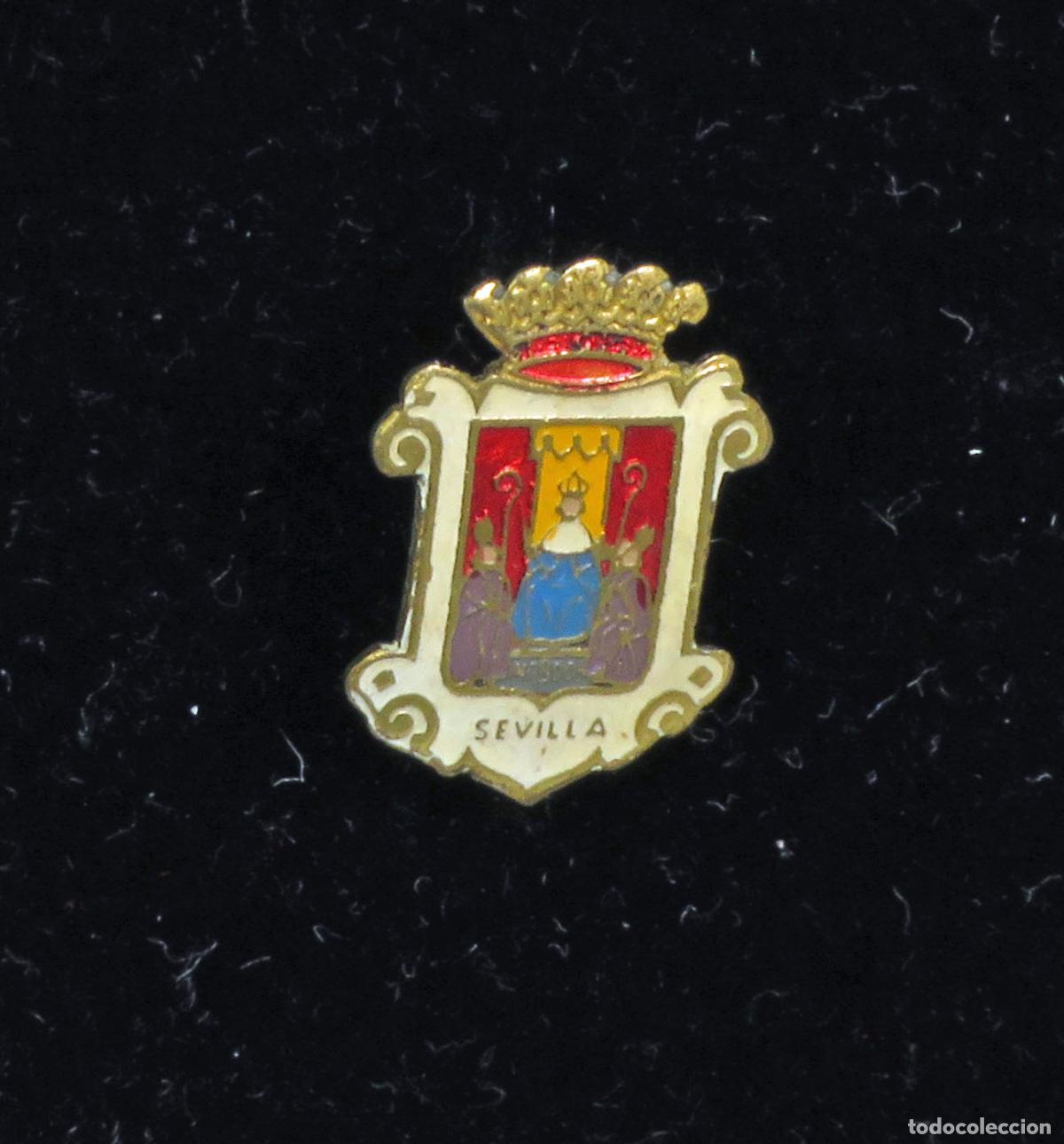 Pins de colecci&oacute;n: Pin escudo Sevilla esmalte - Foto 1