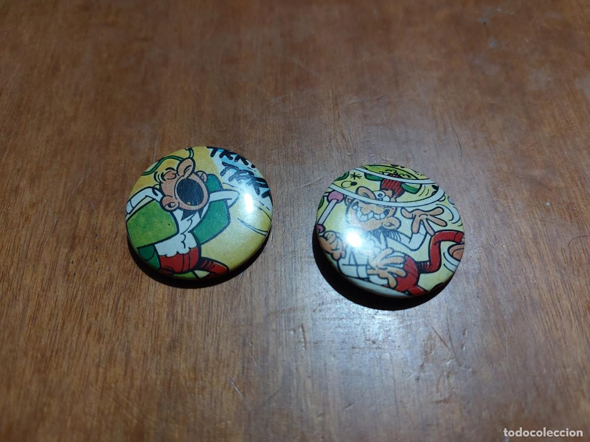 Pin's de collection: FILEM&Oacute;N. DOS POSTURAS. COMIC. IBA&Ntilde;EZ. 2 CHAPA. PIN. 31 MM. MET&Aacute;LICA POR DETR&Aacute;S. SIN USO. DIFICIL