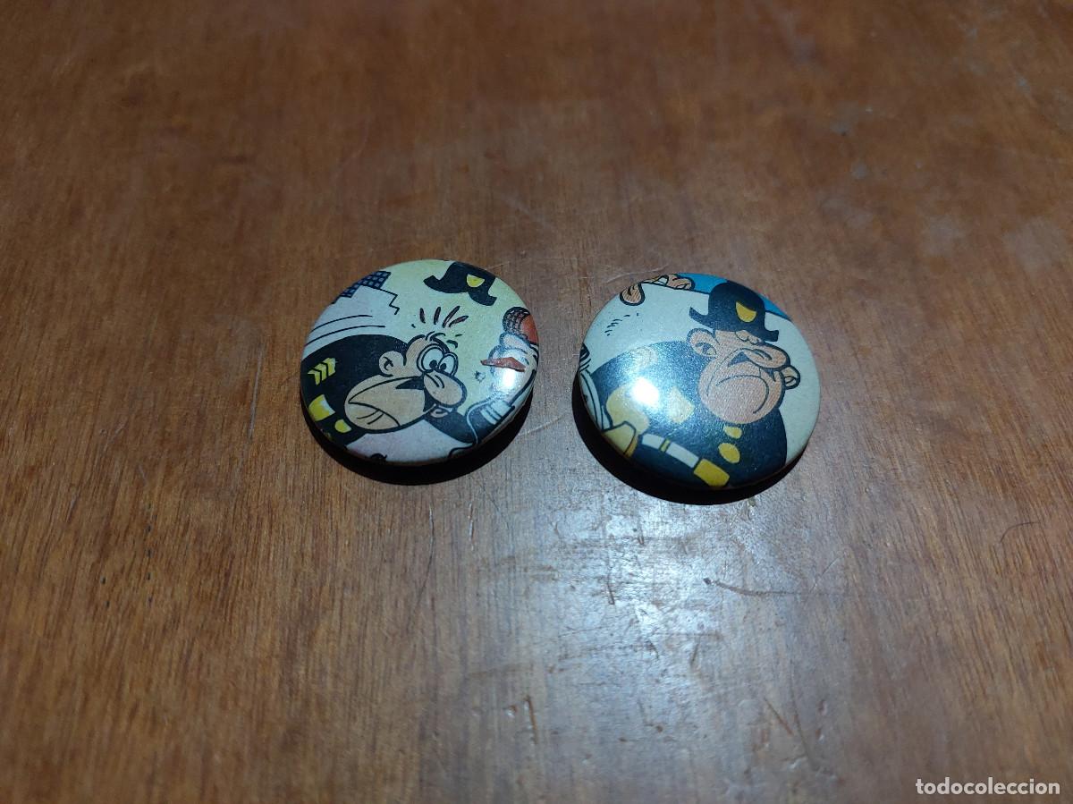 Pins e Spille di collezione: POLICIAS. VARIOS. COMIC. IBA&Ntilde;EZ. 2 CHAPA. PIN. 31 MM. MET&Aacute;LICA POR DETR&Aacute;S. SIN USO. DIFICI