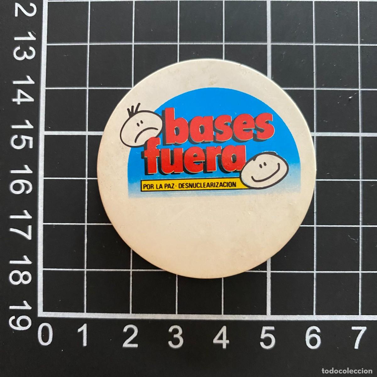 Pins de colecci&oacute;n: CHAPA PIN ORIGINIAL CONMEMORATIVO BIEN CONSERVADA OTAN NO BASES FUERA POR LA PAZ