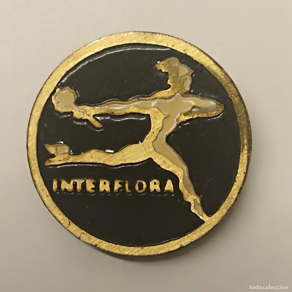 Pins de colecci&oacute;n: Pin Interflora tipo ojal, d&eacute;cada 1960. - Foto 1