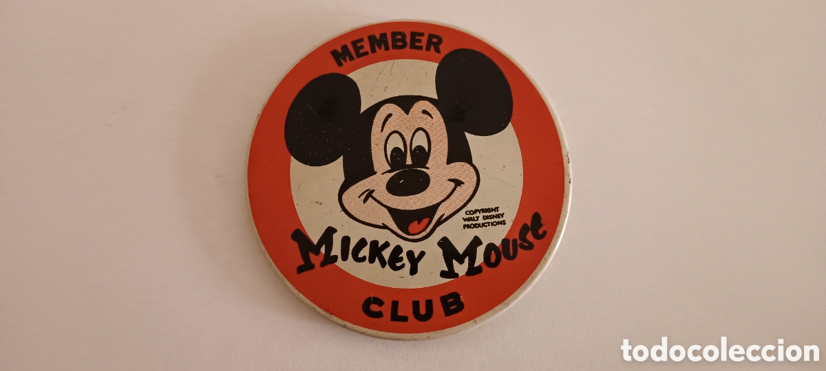 Pins de colecci&oacute;n: Mickey Mouse Club member. Chapa vintage.