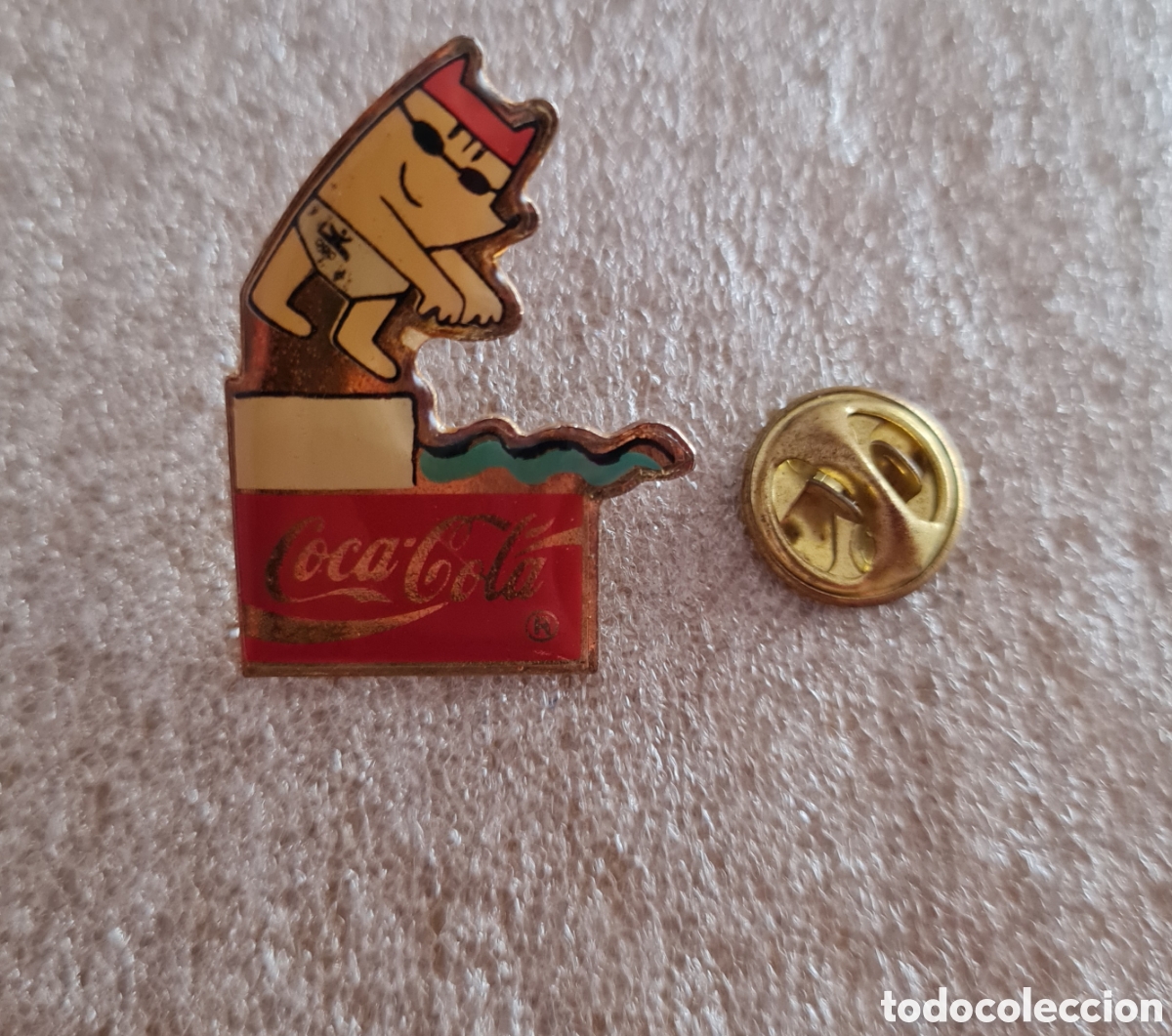 Pins de colecci&oacute;n: Pin Cobi coca cola Barcelona del 92 nataci&oacute;n