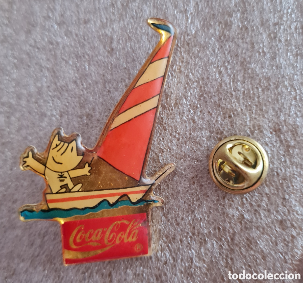 Pins de colecci&oacute;n: Pin Cobi coca cola Barcelona del 92 vela barco