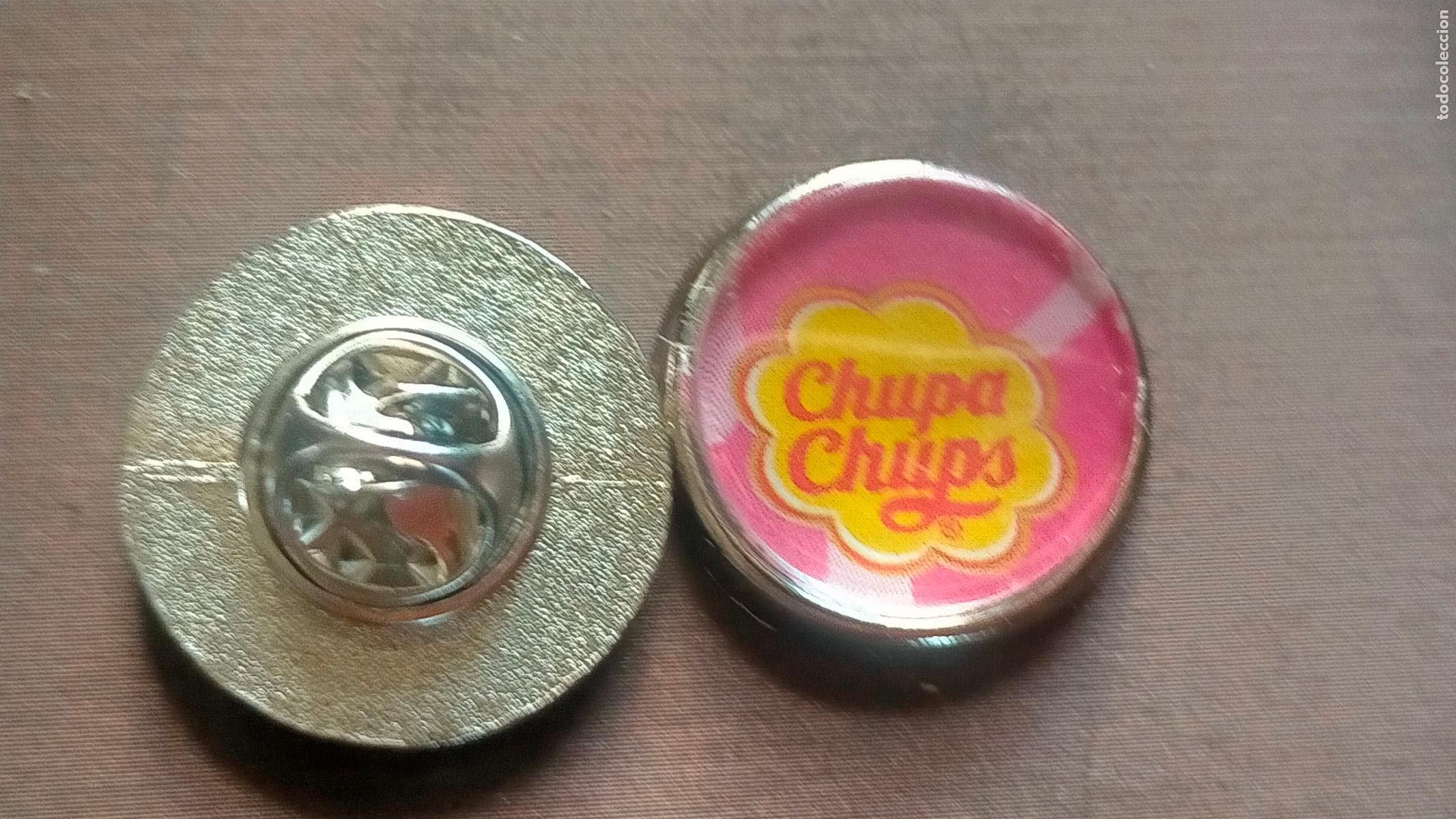 Collection pins: PIN REDONDO METAL - publicitario chupa cups caramelos