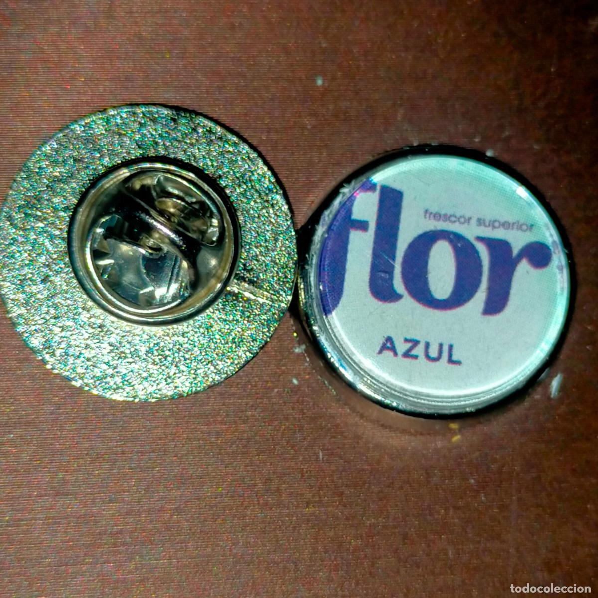 Pins de colecci&oacute;n: PIN REDONDO METAL - publicitario detergentes flor azul